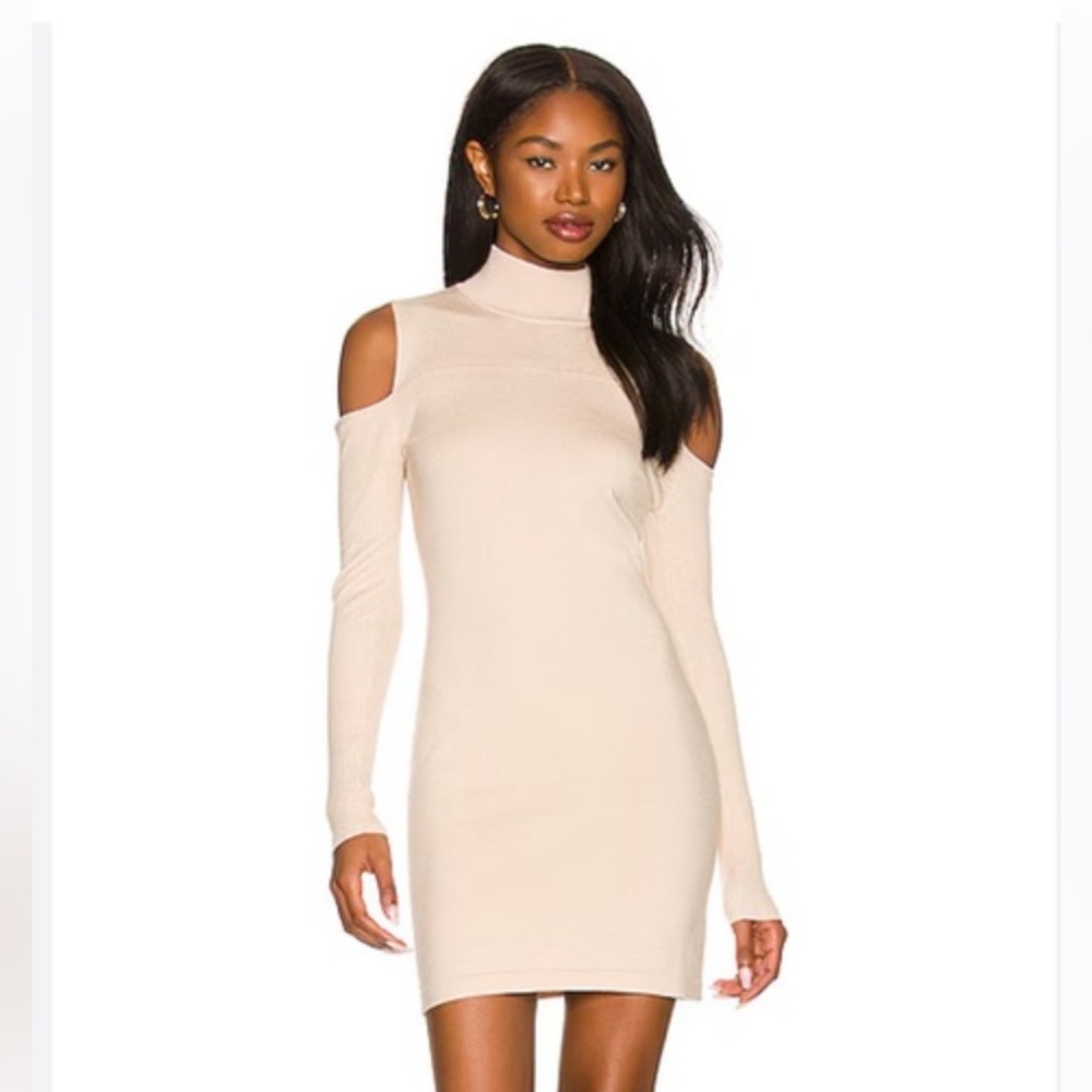 Revolve‎ Camila Coelho Taylor Sweater Dress in Taupe Nude